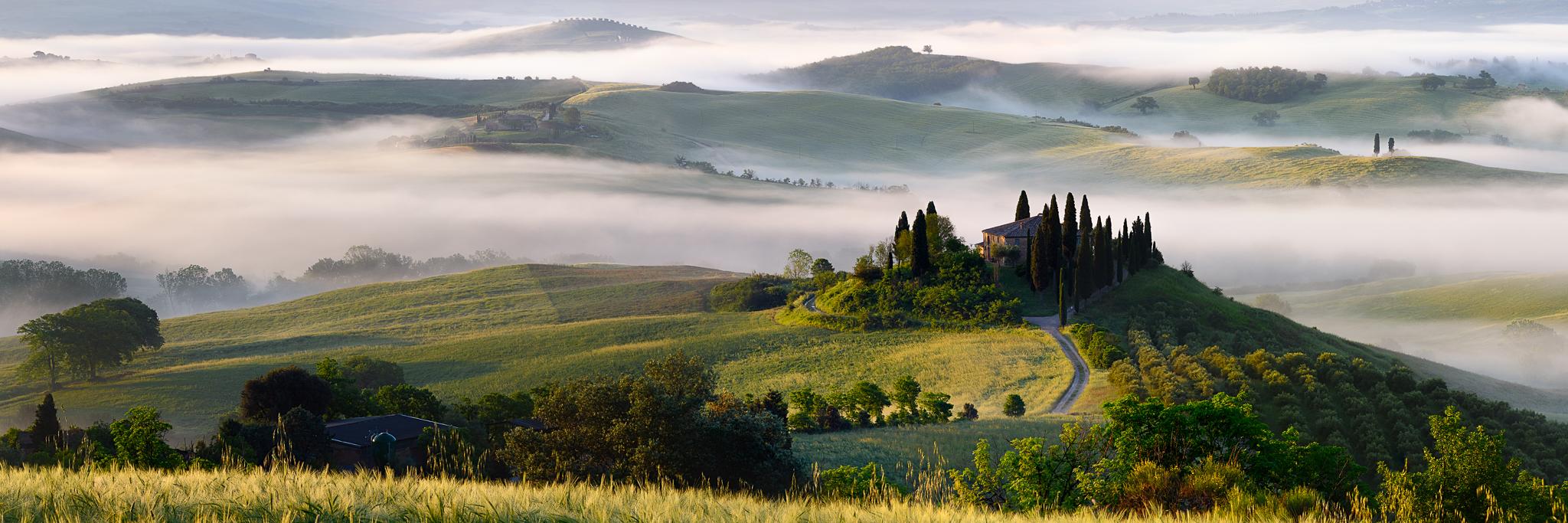 Fine art landscape photography print: Tuscany Pano
