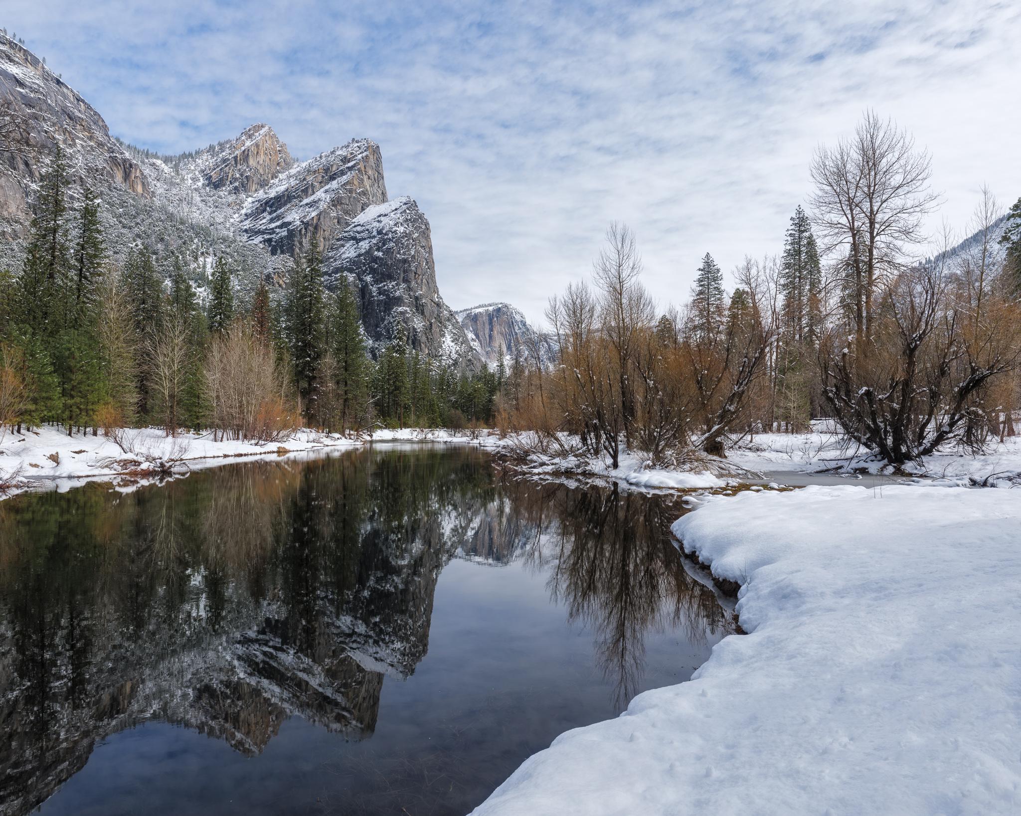 Fine art landscape photography print: Three Brothers Reflections