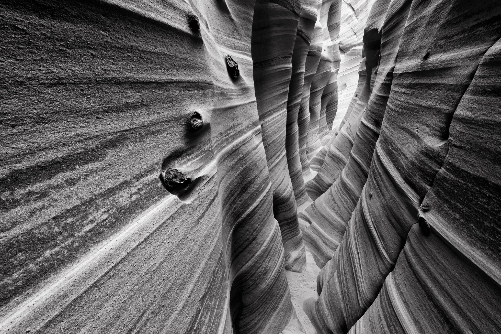 Zebra Slot monochrome fine art landscape photography Utah by Martin Quinn